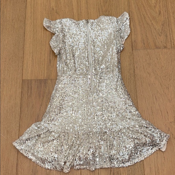 GB Girls Glittering Silver Formal Dress - Picture 4 of 6